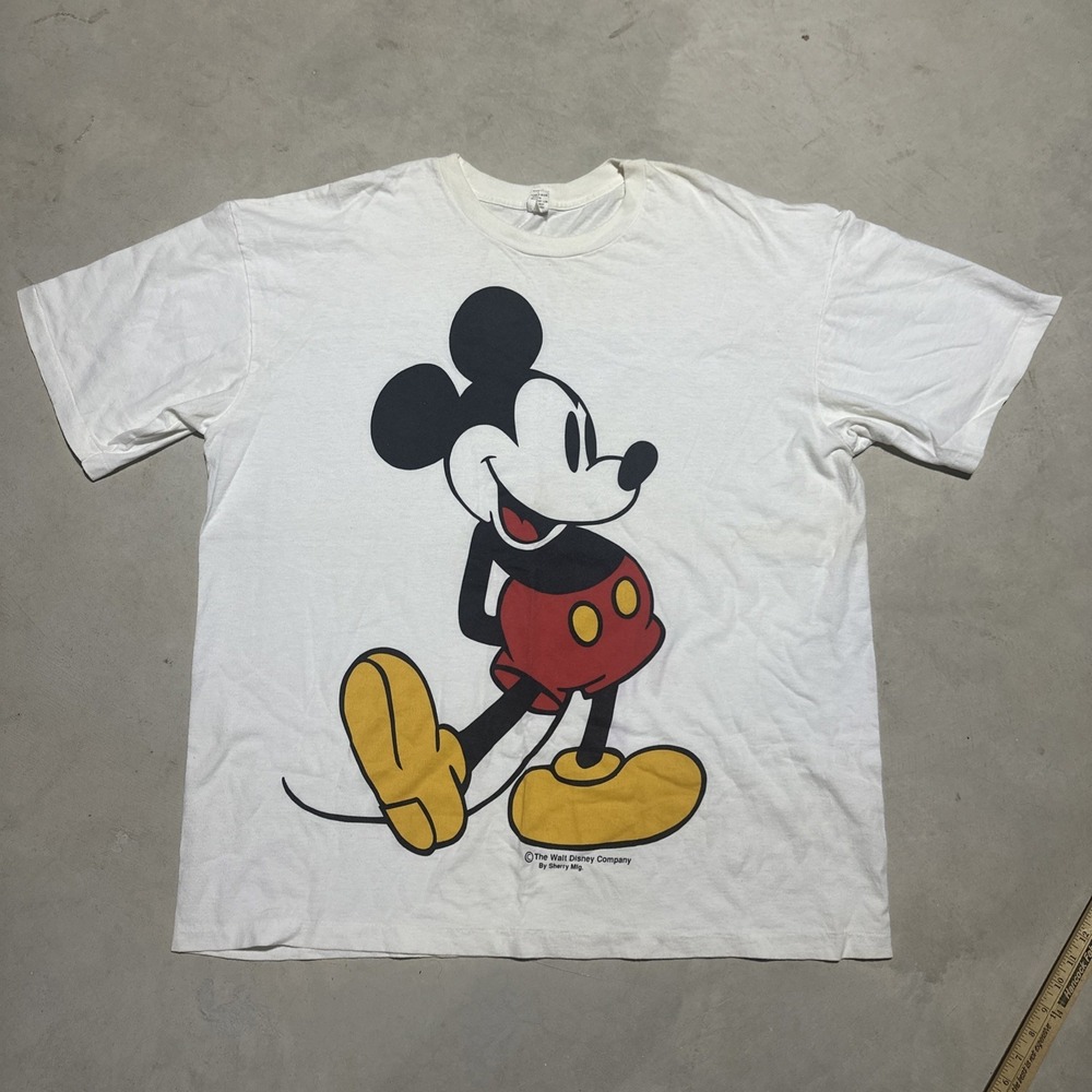 Vintage 90s Mickey Mouse T Shirt One Size Sherry Walt Disney Productions USA Tee